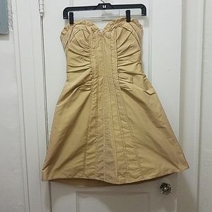 BCBGMAXAZRIA Gold Mini Dress